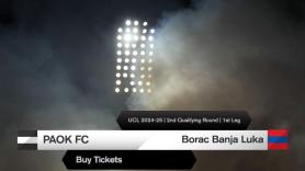 Τα εισιτήρια του ΠΑΟΚ-Μπόρατς Μπάνια Λούκα