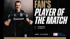 Fans’ Man of the Match ο Βιεϊρίνια