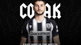 Fans’ Man of the Match ο Τσόλακ