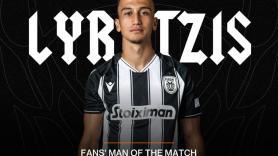 Fans’ Man of the Match ο Λύρατζης