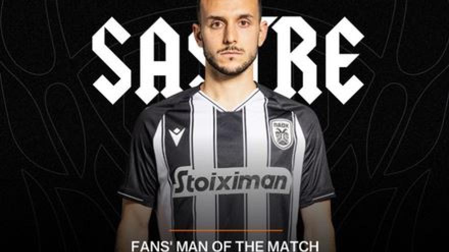 Fans’ Man of the Match ο Σάστρε