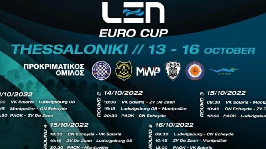 Τα εισιτήρια για το LEN Euro Cup!